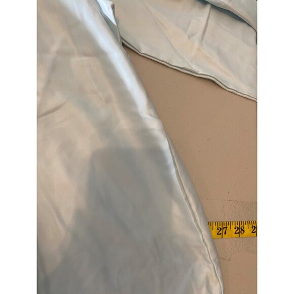 Vanity Fair Blue Long Sleeve Nightgown Lace Trim Floral Details Large - Picture 9 of 10